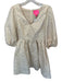 Lilly Pulitzer Size 4 Cream & Gold Cotton Blend Long Balloon Sleeve Dress Cream & Gold / 4