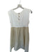 Maeve Size XS Cream & Tan Cotton Blend Cuff Sleeves Color Block Maxi Dress Cream & Tan / XS