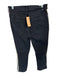 Mother Size 28 Black & White Cotton Blend Side Stripe Skinny Frayed Ankle Jeans Black & White / 28