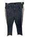 Mother Size 28 Black & White Cotton Blend Side Stripe Skinny Frayed Ankle Jeans Black & White / 28