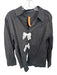 English Factory Size S Black & White Cotton Blend Bows Collar Long Sleeve Top Black & White / S
