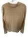 English Factory Size M Tan Knit Collar Long Sleeve V Neck Top Tan / M