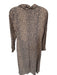 Tuckernuck Size S Tan & black Rayon Cheetah Print Collar Long Sleeve Dress Tan & black / S