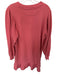 Marie Oliver Size S Salmon Cotton Long Sleeve Drop Waist Crew Neck Dress Salmon / S