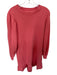 Marie Oliver Size S Salmon Cotton Long Sleeve Drop Waist Crew Neck Dress Salmon / S