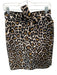 J Crew Size 4 Tan & Brown Polyester Belted Animal Print Back Zip Midi Skirt Tan & Brown / 4