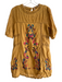 Free People Size S Yellow 100% Cotton Embroidered Broderie Anglaise Mini Dress Yellow / S