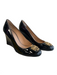 Tory Burch Shoe Size 10 Black Patent Leather gold tone metal Double T Logo Shoes Black / 10
