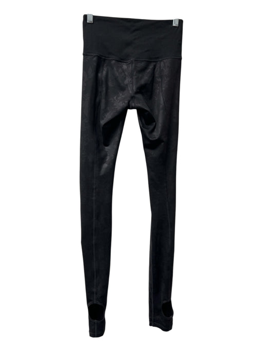 Athleta Size XXS Black Polyester Blend Wide Waist Band seam detail Leggings Black / XXS