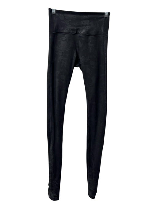 Athleta Size XXS Black Polyester Blend Wide Waist Band seam detail Leggings Black / XXS