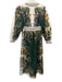 Farm Rio Size XXS White, Green & Multi Cotton floral print Maxi Dress White, Green & Multi / XXS