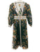 Farm Rio Size XXS White, Green & Multi Cotton floral print Maxi Dress White, Green & Multi / XXS