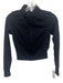 Alo Size 4/S Black Nylon Blend Zip Front Thumb Holes Athletic Jacket Black / 4/S