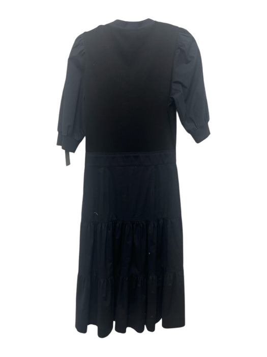 Veronica Beard Jeans Size S Black Cotton Blend Button Front Zip & Button Dress Black / S
