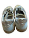 Hidnander Shoe Size 41 Silver Leather Metallic Crinkle Athletic Sneakers Silver / 41