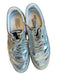 Hidnander Shoe Size 41 Silver Leather Metallic Crinkle Athletic Sneakers Silver / 41
