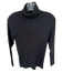 Pomander Place Size M Black Rayon Blend Knit Stretch Turtleneck Long Sleeve Top Black / M