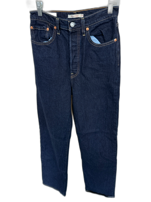 Levi's Size 27 Dark Wash Denim Cotton Button Fly High Rise Jeans Dark Wash / 27