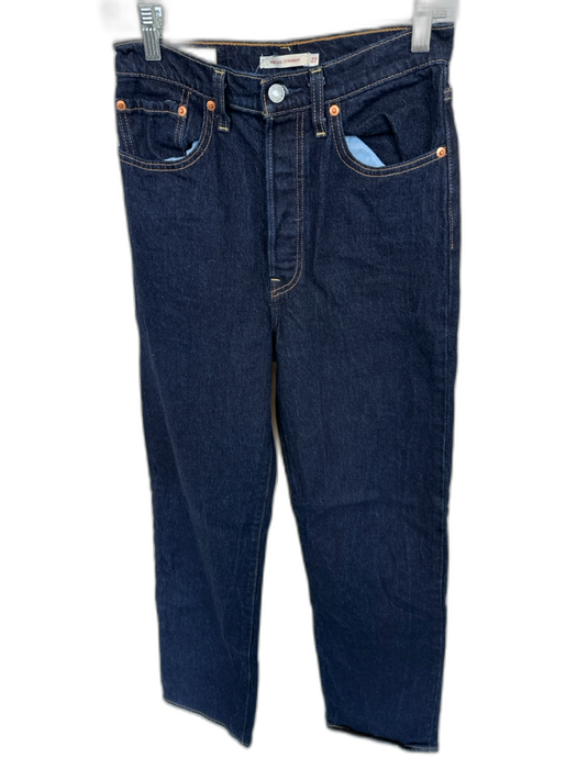 Levi's Size 27 Dark Wash Denim Cotton Button Fly High Rise Jeans Dark Wash / 27