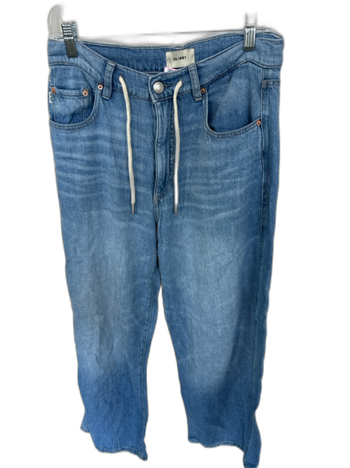 DL1961 Size 26 Light Wash Cotton & Tencel lightweight Drawstring Barrel Jeans Light Wash / 26