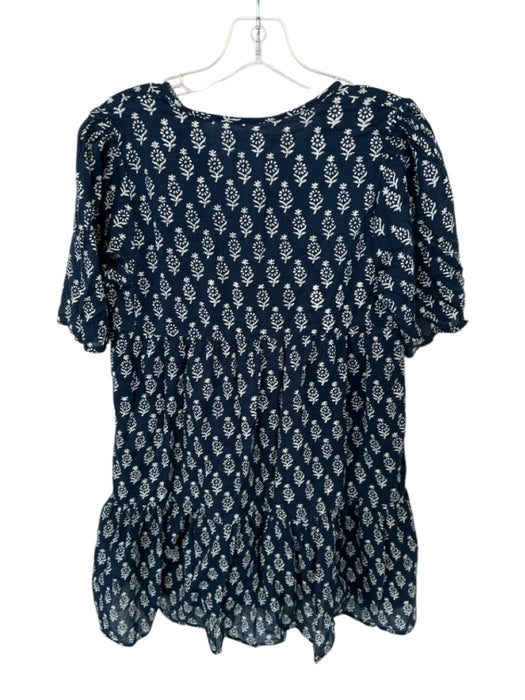 India Collection Emerson Fry Size XS/S Navy & white Cotton Short Sleeve Dress Navy & white / XS/S