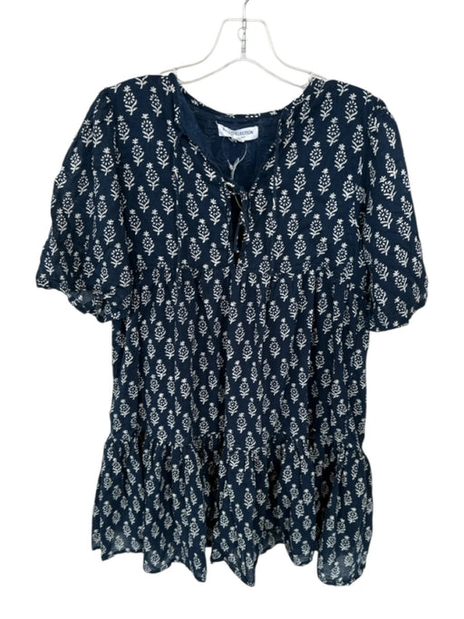 India Collection Emerson Fry Size XS/S Navy & white Cotton Short Sleeve Dress Navy & white / XS/S