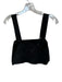 Reformation Size S Black Linen Sleeveless Square Neck Cropped Top Black / S