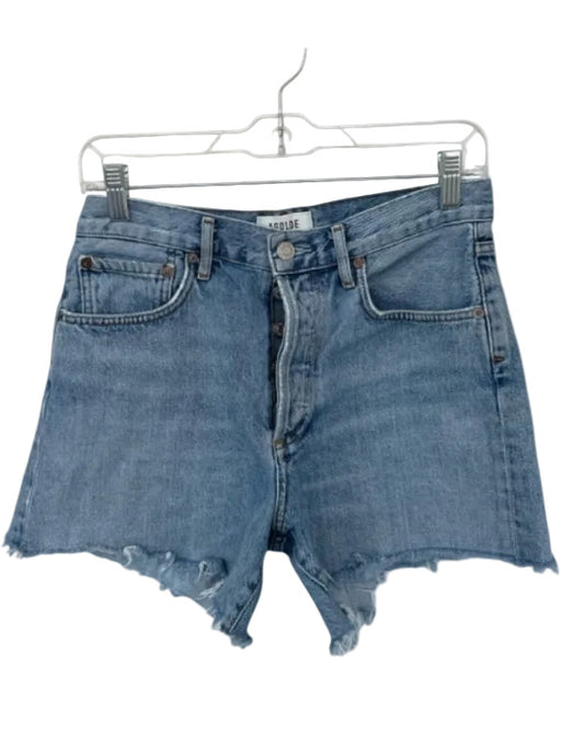 Agolde Size 26 Light Wash Organic Cotton High Waist Button Fly Cut Off Shorts Light Wash / 26