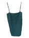 Faherty Size M Green & Blue Cotton Abstract Strappy Shift Mini Dress Green & Blue / M