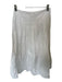 Aligne Size 4 White Cotton Side Zip Pleated Maxi Poplin Skirt White / 4