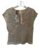 Peach & Parla Size S Tan & Rose Gold Polyester Mesh Overlay Sequins Slip Inc Top Tan & Rose Gold / S