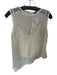 Zara Size S Cream Polyester Mesh Overlay Sequins Slip Inc Sleeveless Top Cream / S