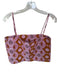 Julia Amory Size S Brown & Magenta Cotton Spaghetti Strap Kaleidoscope Top Brown & Magenta / S