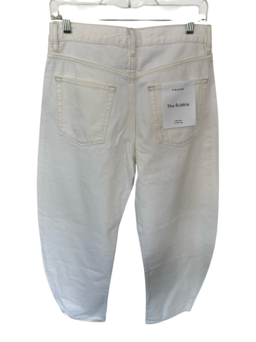 Frame Size 27 Off White Cotton High Waist Balloon Leg Jeans Off White / 27