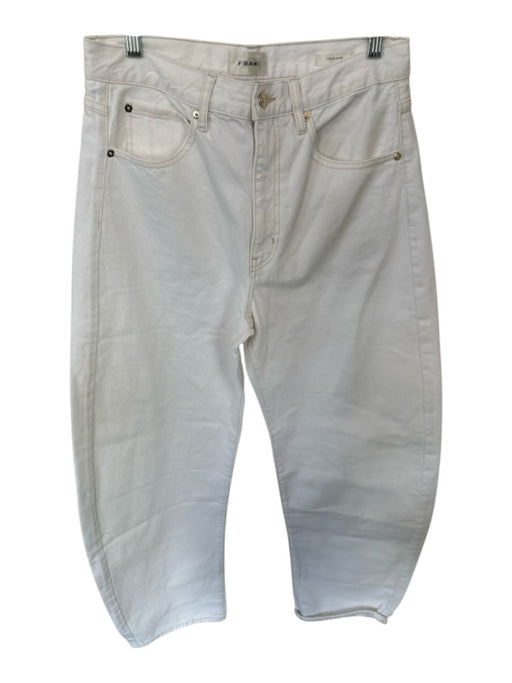 Frame Size 27 Off White Cotton High Waist Balloon Leg Jeans Off White / 27