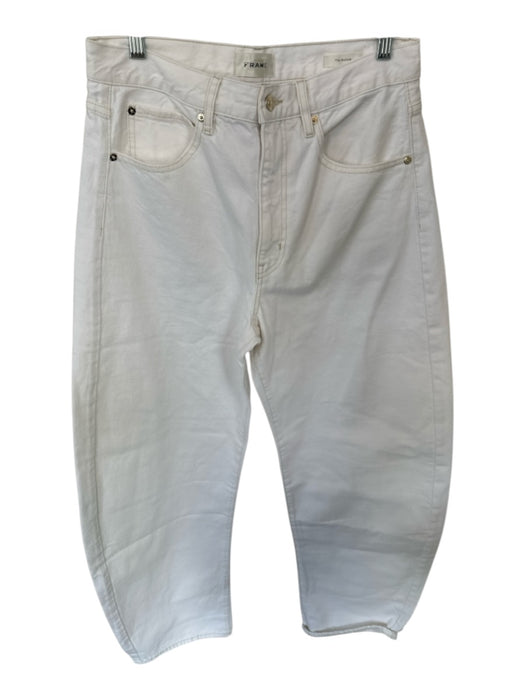 Frame Size 27 Off White Cotton High Waist Balloon Leg Jeans Off White / 27
