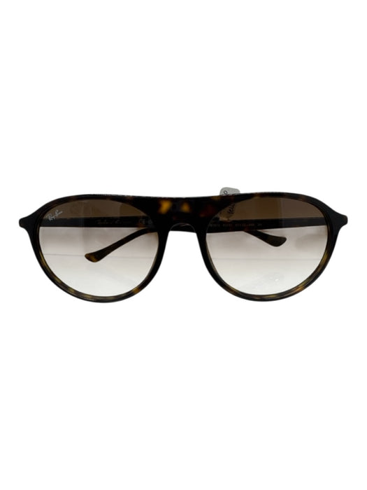 Ray Ban Brown Acetate Tortoiseshell Gradient Lens Flat Top Sunglasses Brown