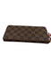 Louis Vuitton Tan & Brown Leather Zip Close Box Inc. Wallets Tan & Brown