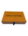 Louis Vuitton Tan & Brown Leather Zip Close Box Inc. Wallets Tan & Brown