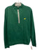 Masters Size M Green Cotton Solid Quarter Zip Sweatshirt Men's Long Sleeve Shirt Green / M