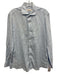 Luca Faloni Size 40 Light Blue & White Linen Blend Stripe Long Sleeve Shirt Light Blue & White / 40
