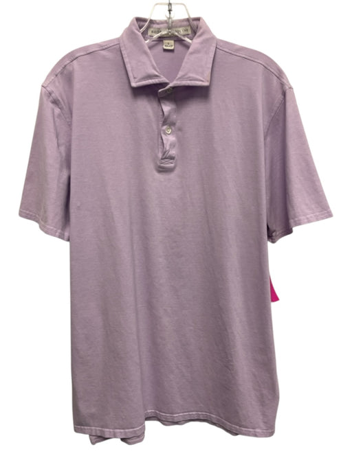 Holderness & Bourne Size L Purple Cotton Solid Polo Men's Short Sleeve Purple / L