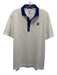 Johnnie O Size M White & Blue Synthetic Braves Polo Athleisure Short Sleeve White & Blue / M