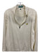Masters Size M Off White Synthetic Solid Quarter Zip Men's Long Sleeve Shirt Off White / M
