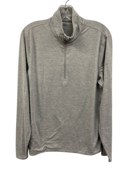 Vuori Size Est M Gray Synthetic Heathered Athletic Quarter Zip Long Sleeve Shirt Gray / Est M