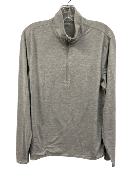 Vuori Size Est M Gray Synthetic Heathered Athletic Quarter Zip Long Sleeve Shirt Gray / Est M