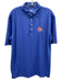 Johnnie O Size L Blue Synthetic Solid Polo Athleisure Men's Short Sleeve Blue / L