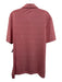 Peter Millar Size M Red & White Synthetic Striped Polo Athleisure Short Sleeve Red & White / M