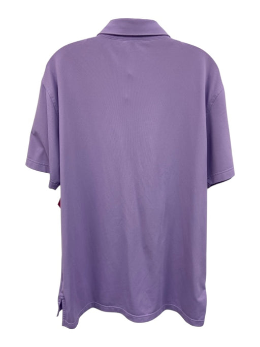 Peter Millar Size M Purple Synthetic Solid Athletic Polo Men's Short Sleeve Purple / M