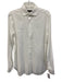 Quince Size L White Cotton Solid Button Up Spread Collar Men's Long Sleeve Shirt White / L